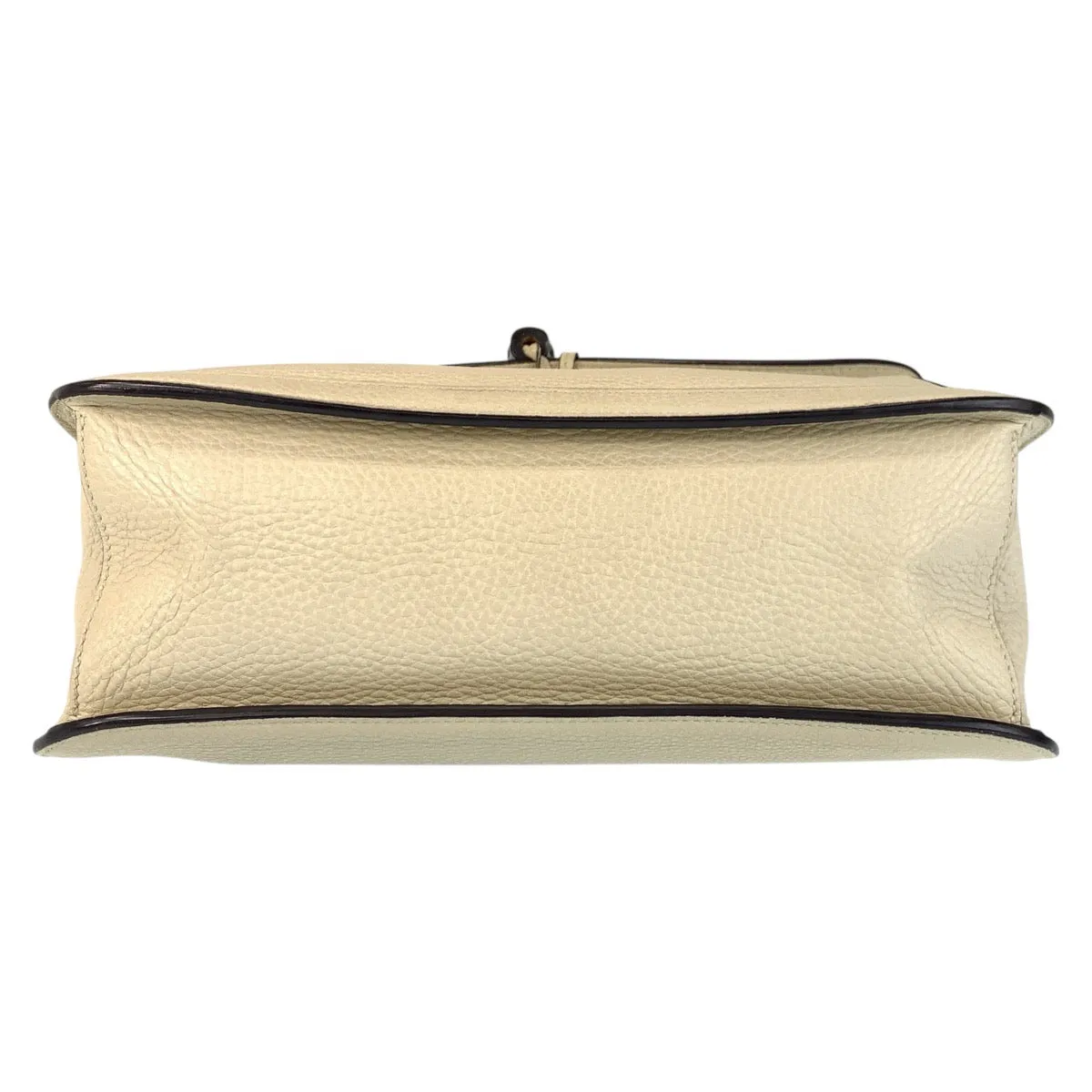 GUCCI Shoulder Bag 370826 leather Ivory Bamboo Daily Flap