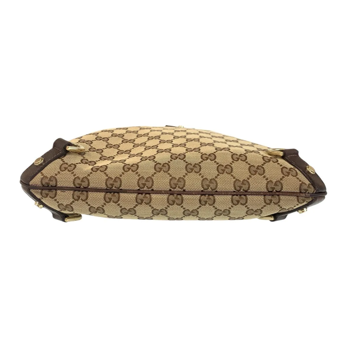 GUCCI Shoulder Bag GG canvas, leather Beige Brown Gold Metal Crossbody Shoulder Bag Pochette Abbey Women Used