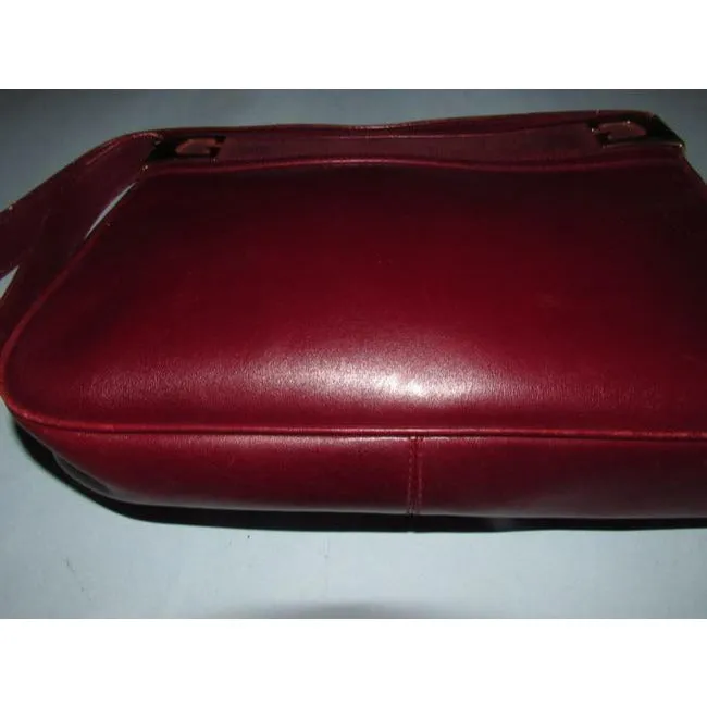 Gucci Supreme Shoulder Bucket With Gold Gg Accents On Top Burgundy Leather Hobo Bag