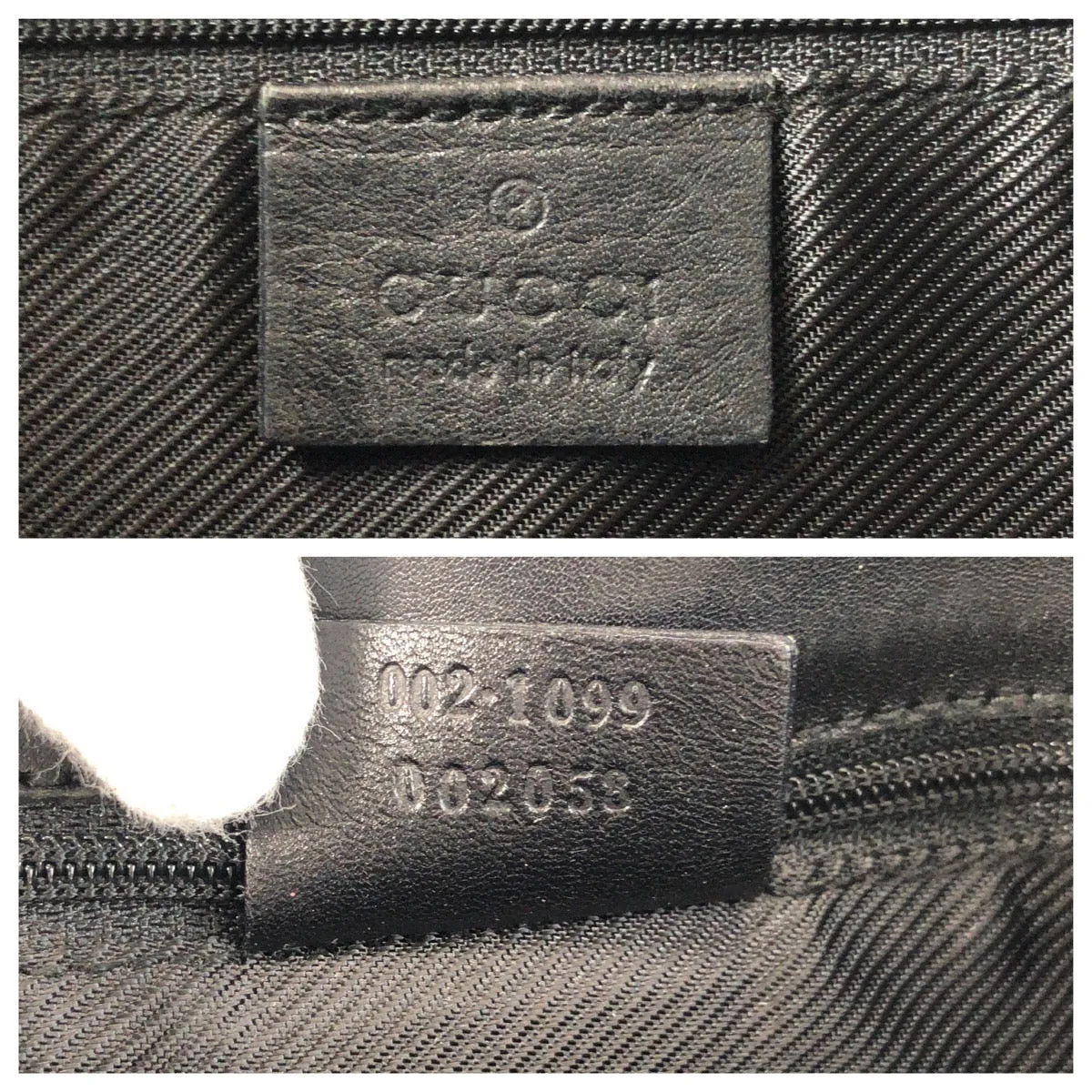 GUCCI Tote Bag 002 1099 GG canvas, leather Beige Black Gold Metal Tote Bag Shoulder Bag Women Used