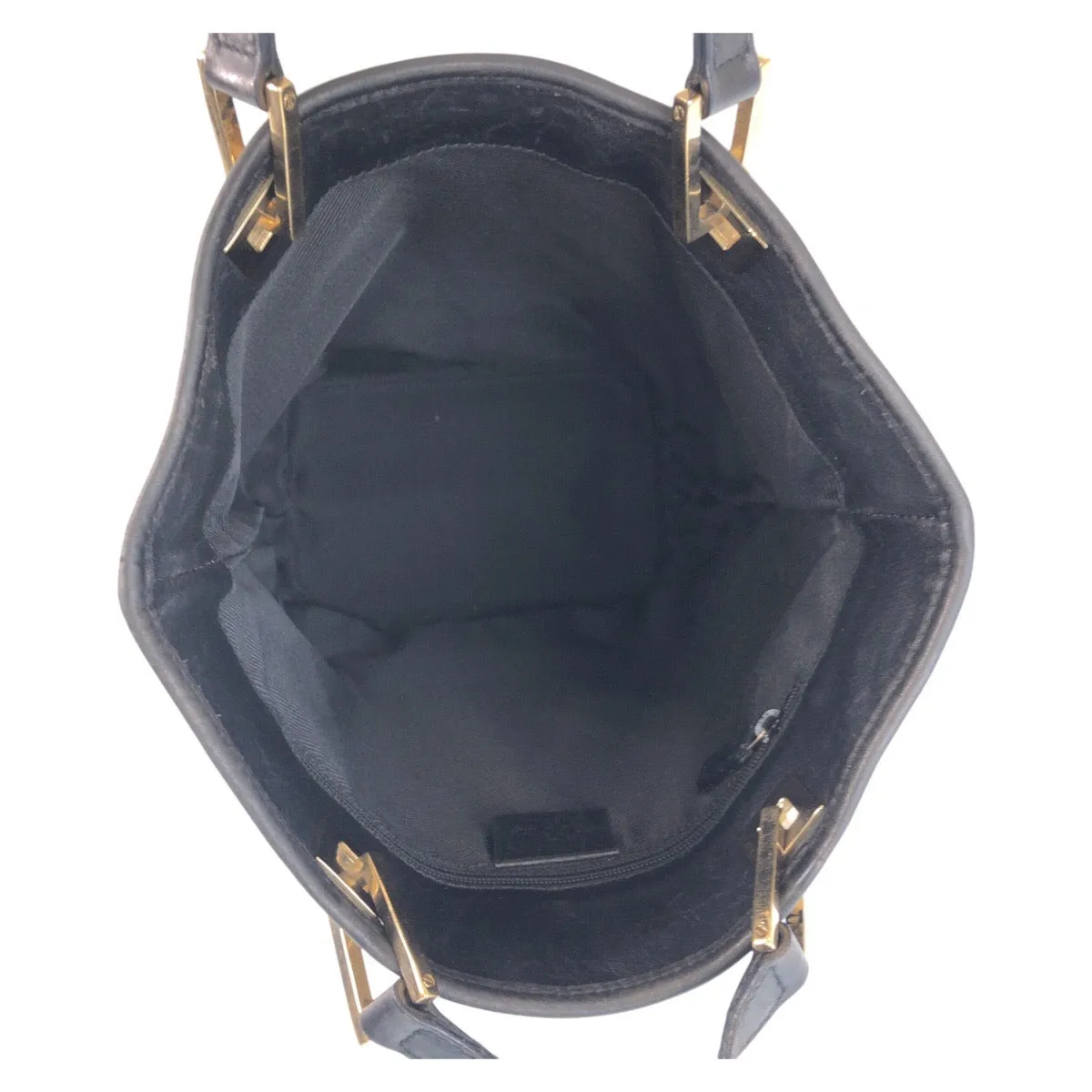 GUCCI Tote Bag 002 1099 GG canvas, leather Beige Black Gold Metal Tote Bag Shoulder Bag Women Used