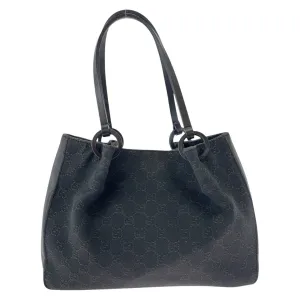 GUCCI Tote Bag 101919 GG canvas, leather Brown Tote Bag Shoulder Bag Women Used