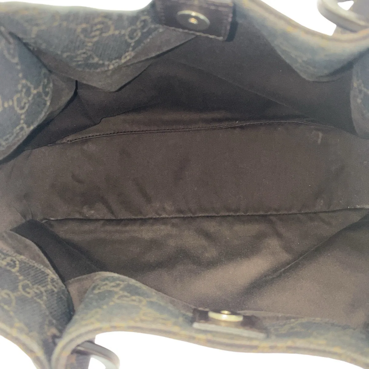 GUCCI Tote Bag 101919 GG canvas, leather Brown Tote Bag Shoulder Bag Women Used