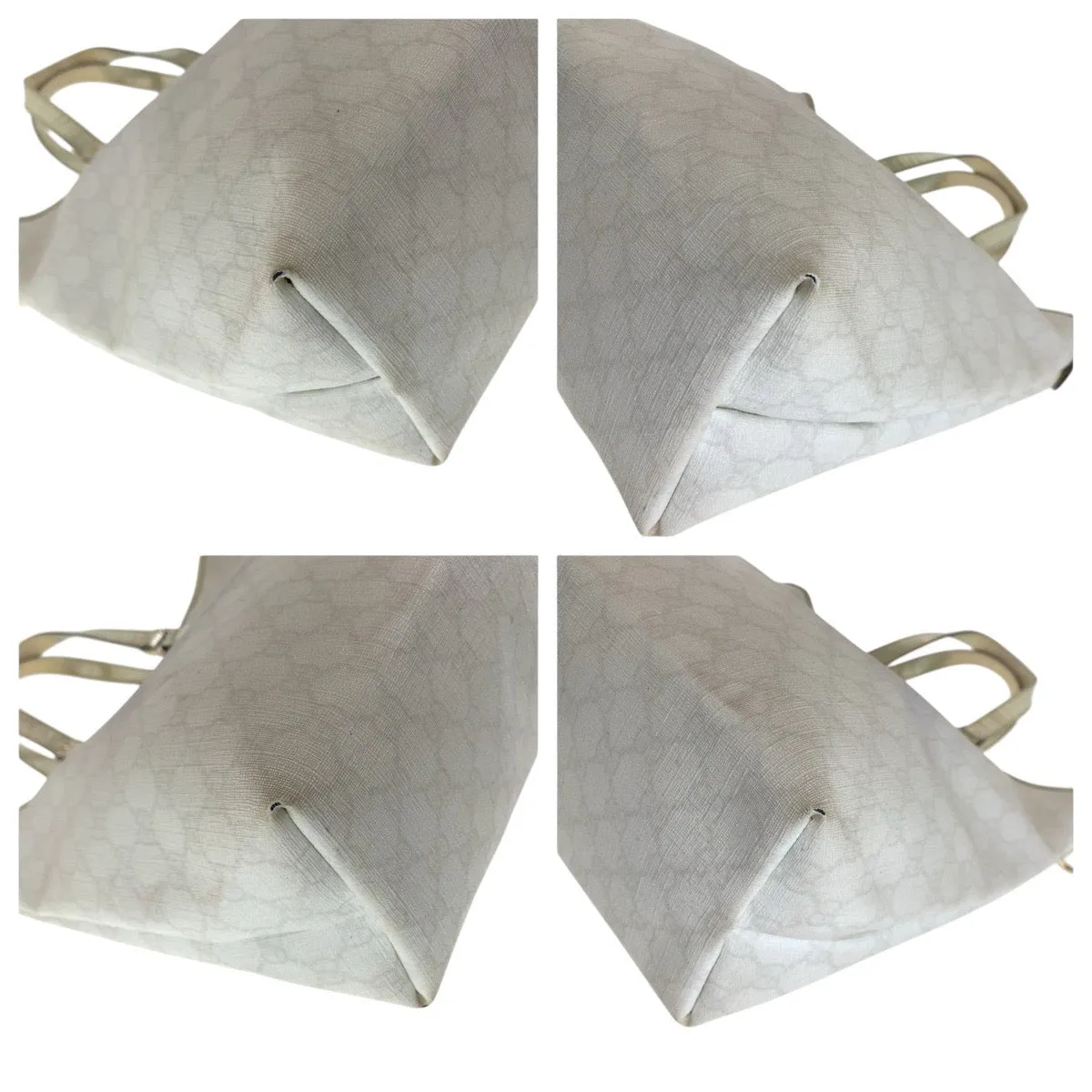 GUCCI Tote Bag 189896 GG Supreme canvas, enamel White gold Tote Bag Shoulder Bag Women Used