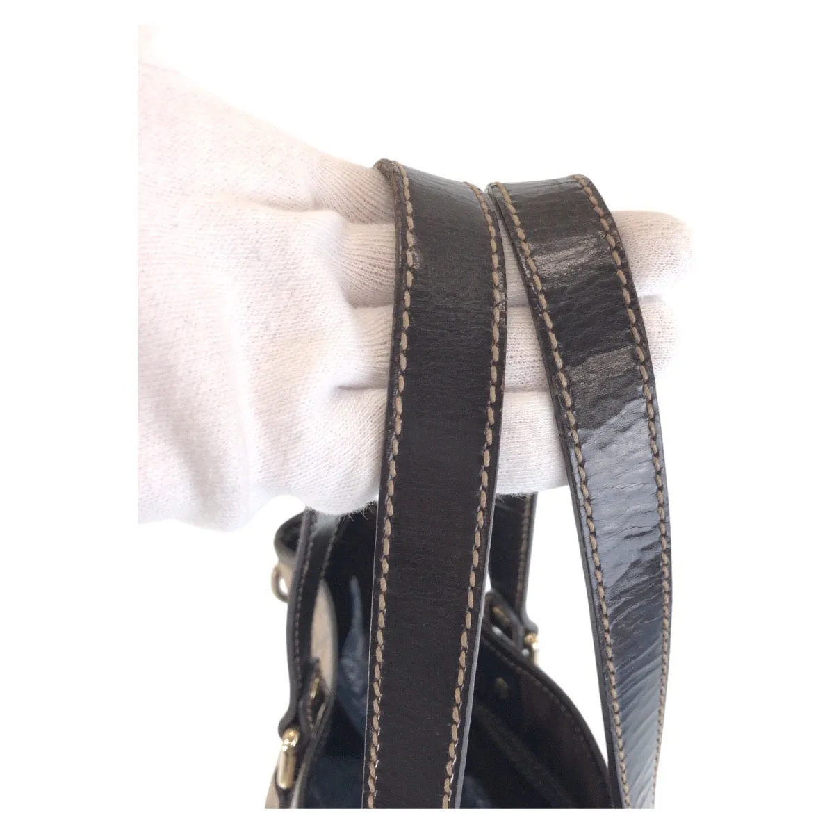 GUCCI Tote Bag 189896 GG Supreme canvas, leather Beige Brown Gold Metal Tote Bag Shoulder Bag Women Used