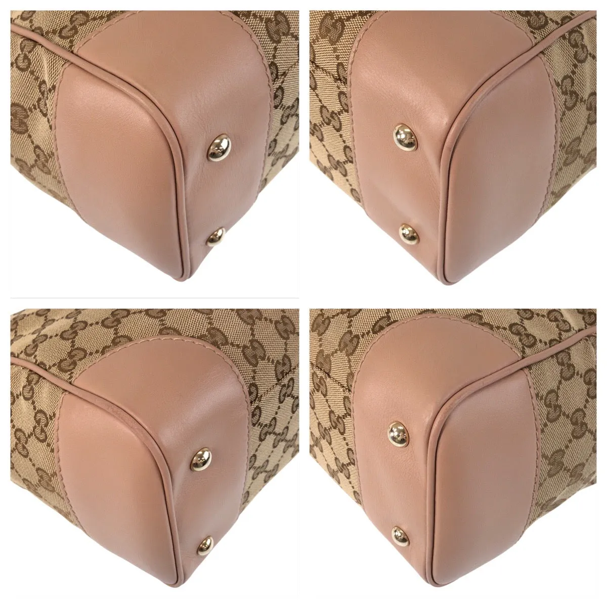GUCCI Tote Bag 257061 GG canvas, leather beige Tote Bag Shoulder Bag Mayfair Women Used