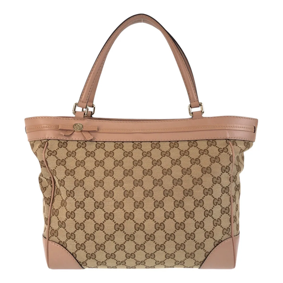 GUCCI Tote Bag 257061 GG canvas, leather beige Tote Bag Shoulder Bag Mayfair Women Used