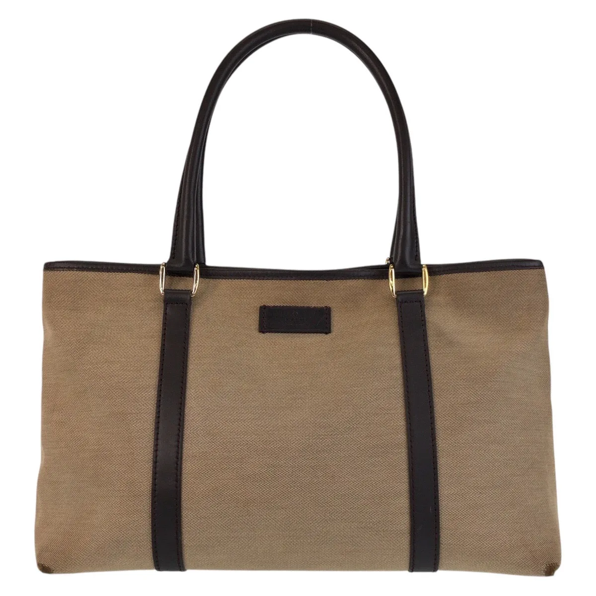 GUCCI Tote Bag 257302 Canvas, Leather Beige Brown Gold Metal Tote Bag Shoulder Bag Women Used