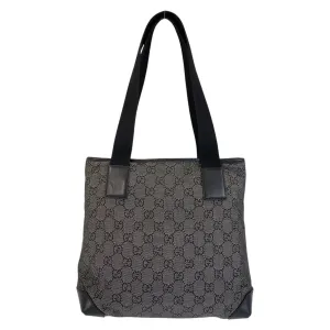 GUCCI Tote Bag 28893 GG canvas, leather Black black Tote Bag Shoulder Bag Women Used