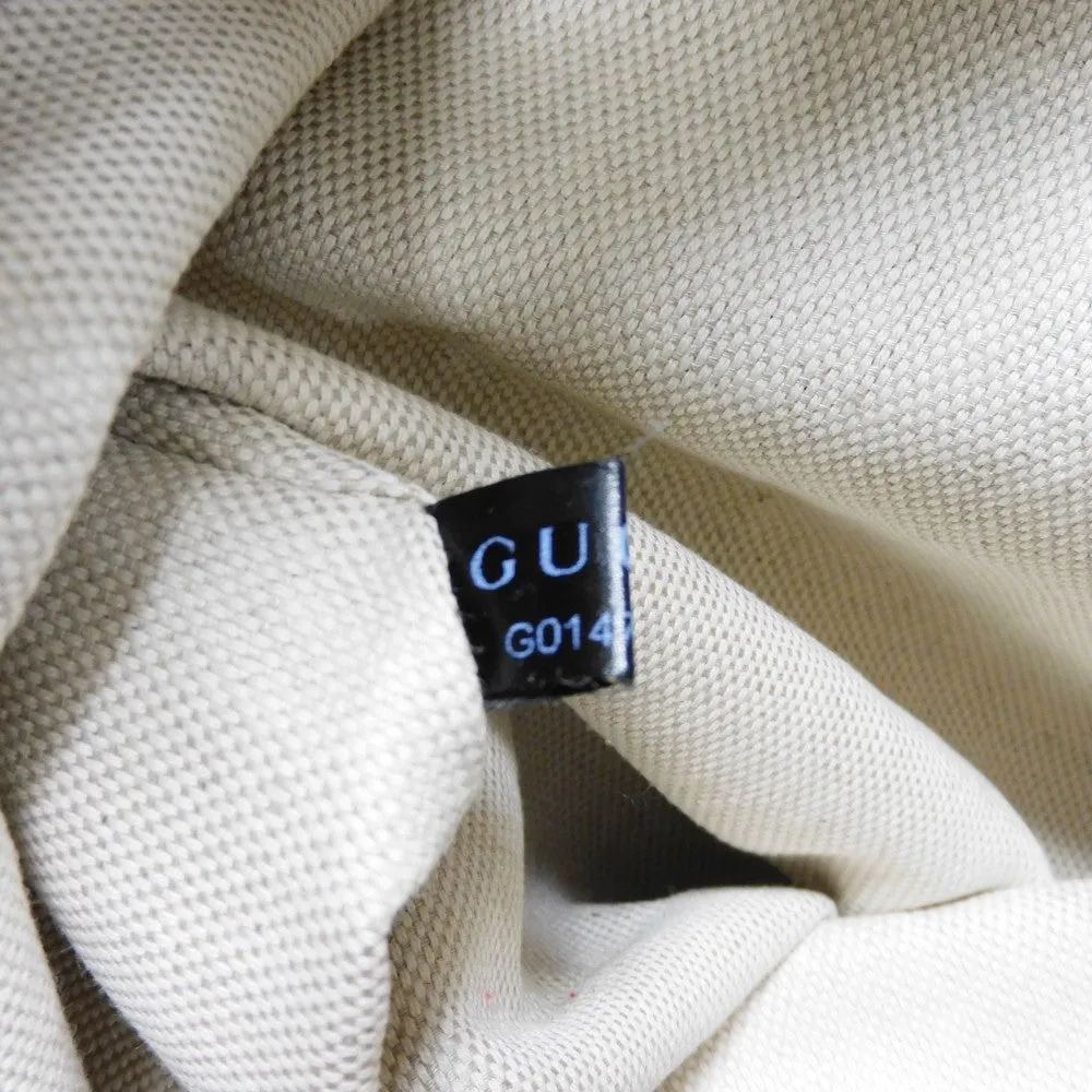 GUCCI Tote Bag 308927 GG canvas x calf leather black Green Red Shoulder Bag Sherry line Web stripe large tote unisex(Unisex) Used