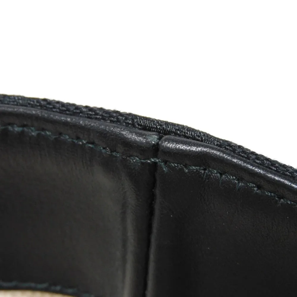 GUCCI Tote Bag 308927 GG canvas x calf leather black Green Red Shoulder Bag Sherry line Web stripe large tote unisex(Unisex) Used