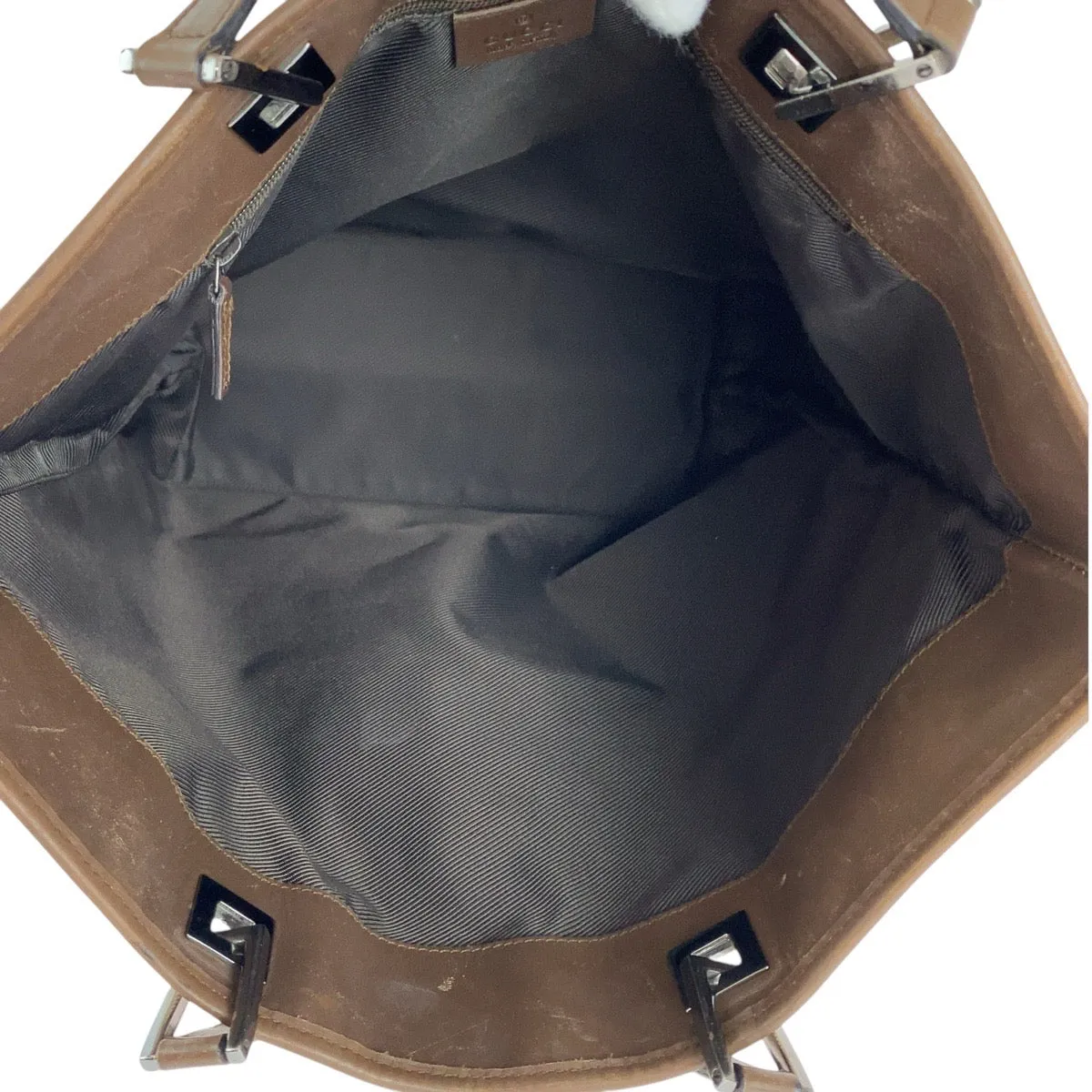 GUCCI Tote Bag 31243 GG canvas, leather Beige brown Tote Bag Shoulder Bag Women Used