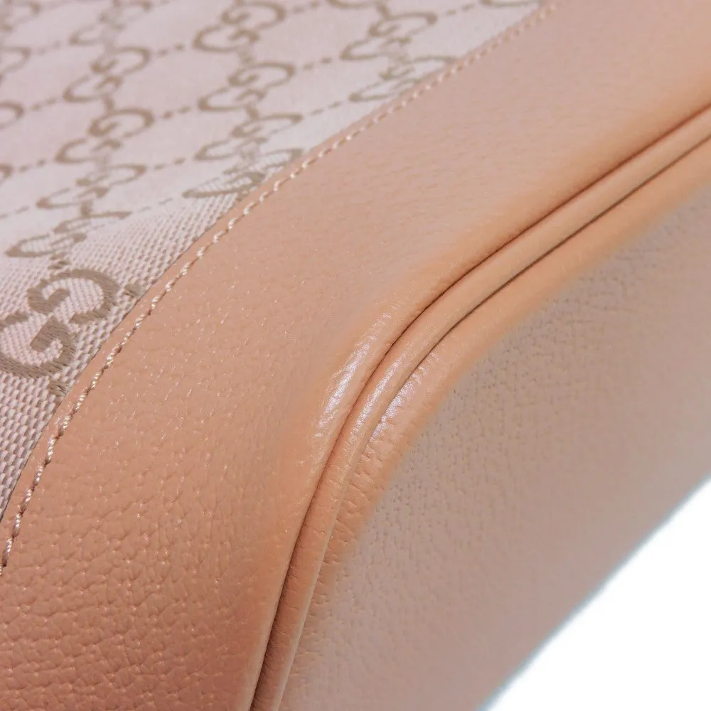 GUCCI Tote Bag 741424 FACC5 5748 GG canvas x calf leather pink Double G WG Shoulder Bag GG canvas GG Ophidia Large Tote Women Used