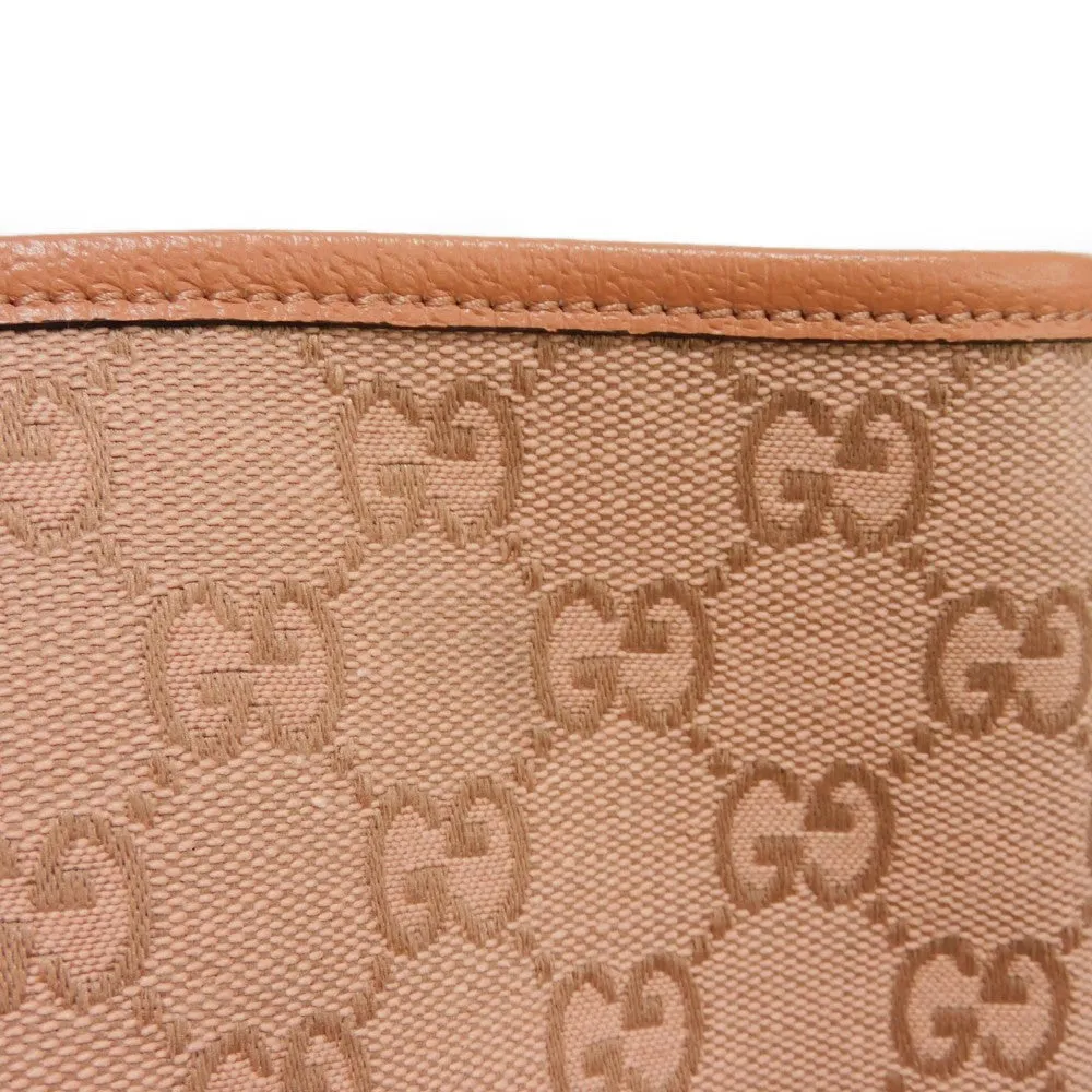 GUCCI Tote Bag 741424 FACC5 5748 GG canvas x calf leather pink Double G WG Shoulder Bag GG canvas GG Ophidia Large Tote Women Used