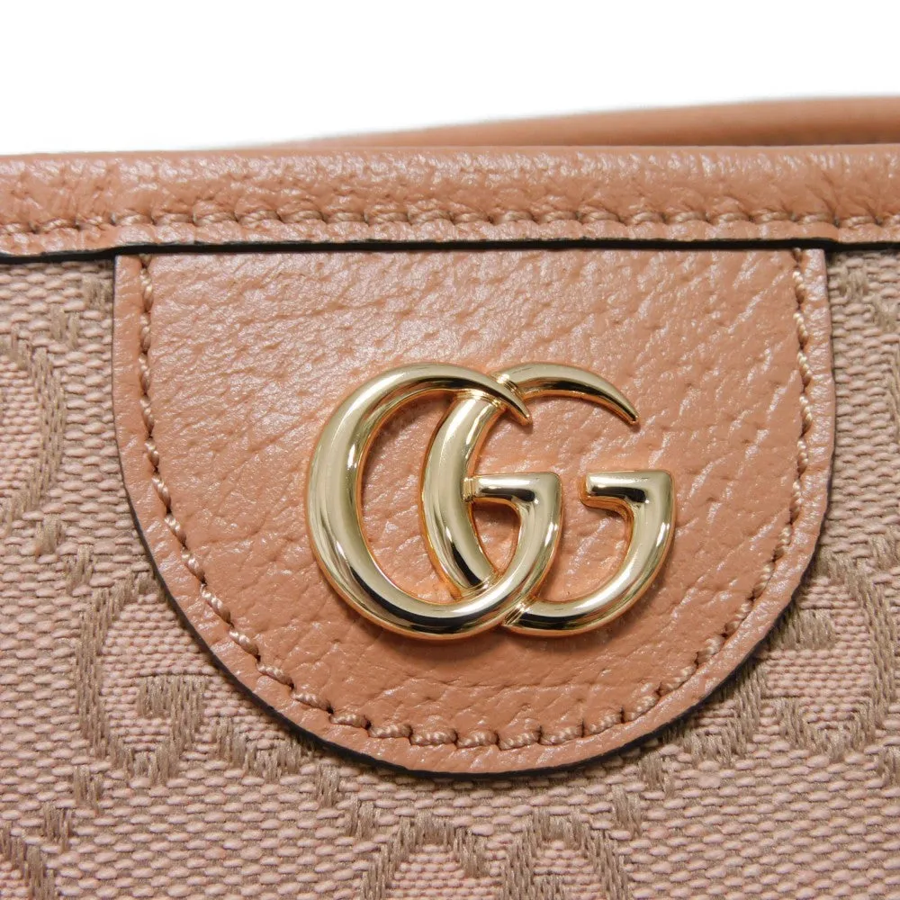 GUCCI Tote Bag 741424 FACC5 5748 GG canvas x calf leather pink Double G WG Shoulder Bag GG canvas GG Ophidia Large Tote Women Used