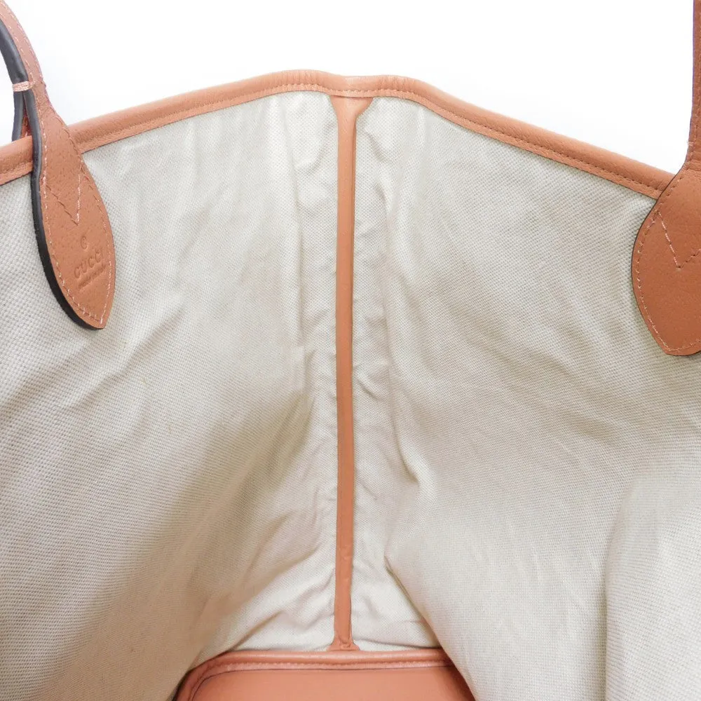 GUCCI Tote Bag 741424 FACC5 5748 GG canvas x calf leather pink Double G WG Shoulder Bag GG canvas GG Ophidia Large Tote Women Used