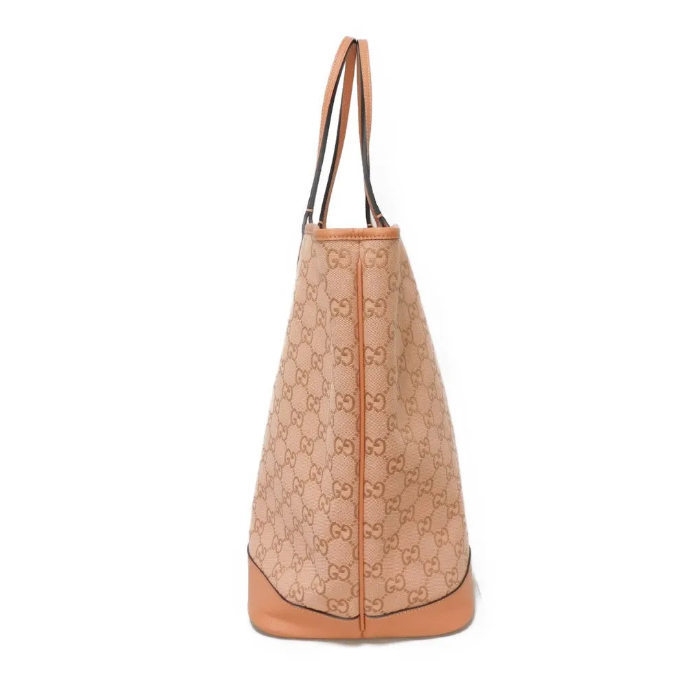 GUCCI Tote Bag 741424 FACC5 5748 GG canvas x calf leather pink Double G WG Shoulder Bag GG canvas GG Ophidia Large Tote Women Used