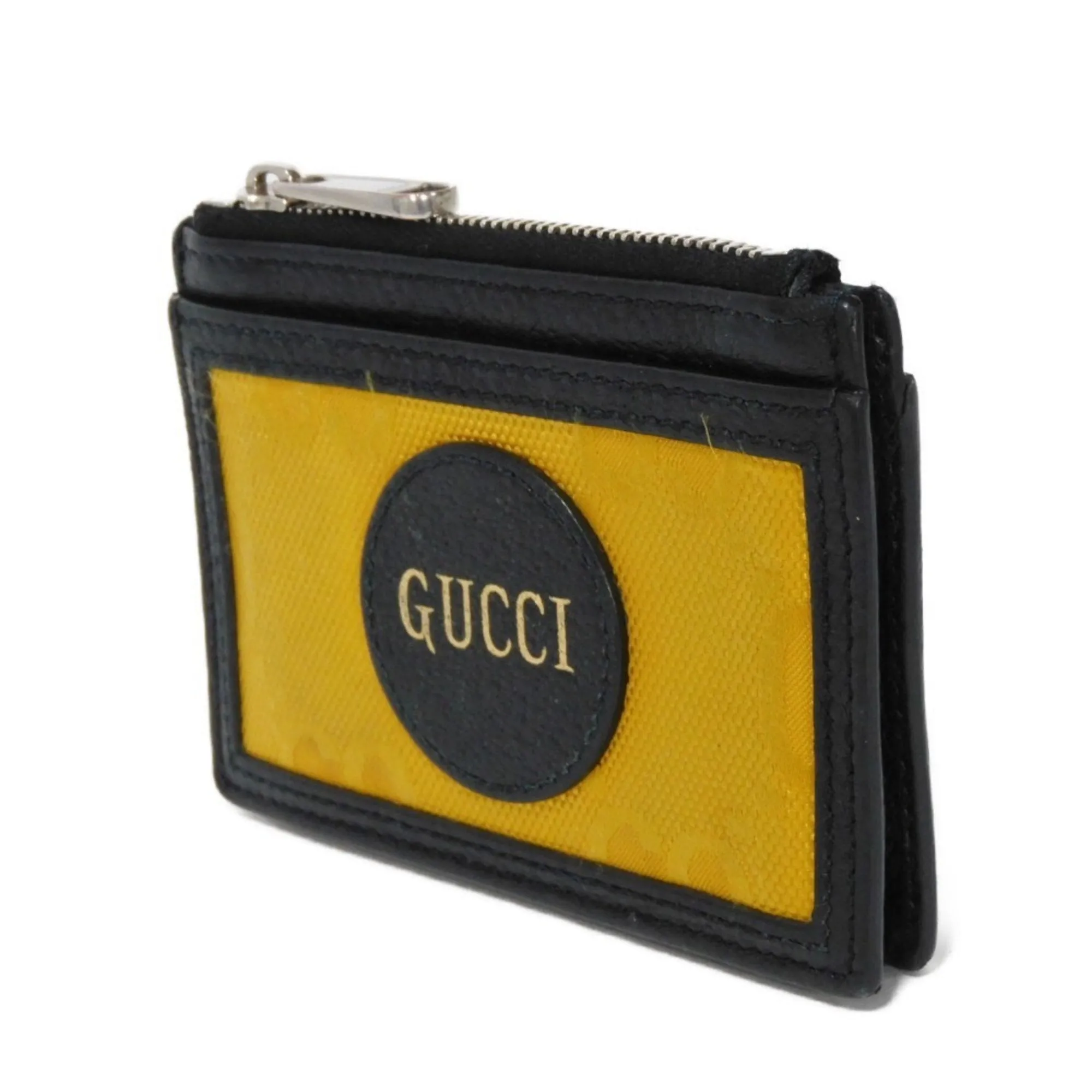 Gucci yellow Nylon Leather Coin Purse/Coin Case (Pre-Owned)