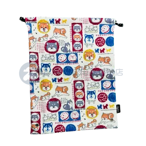 Handmade Water Resistant Shoes bag (Japanese Shiba Parade 494)