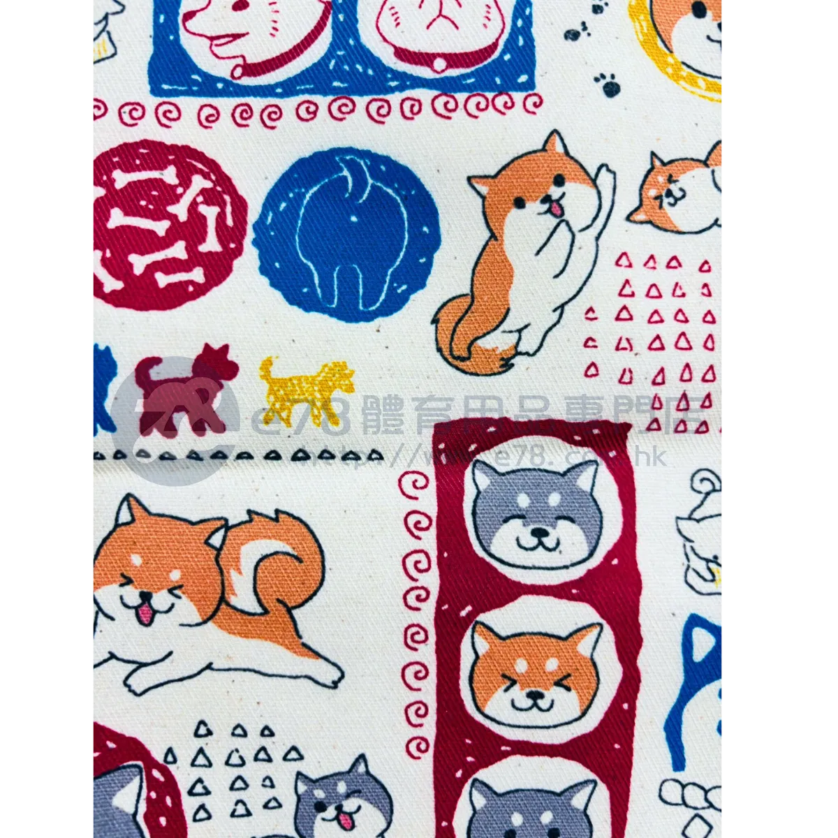 Handmade Water Resistant Shoes bag (Japanese Shiba Parade 494)