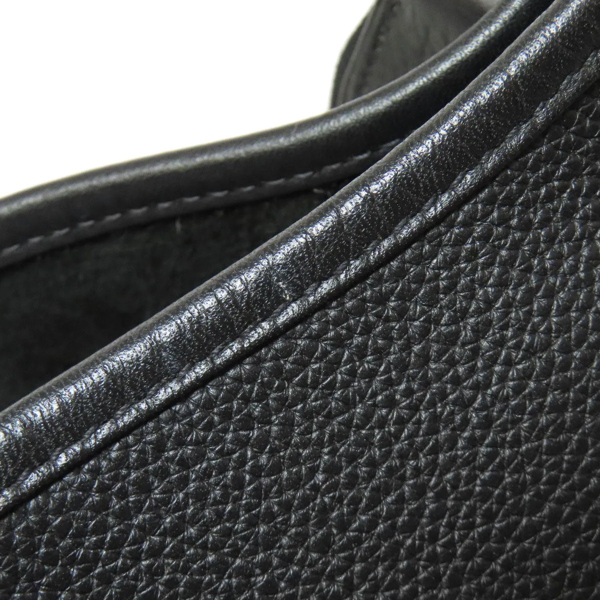 HERMES Shoulder Bag Taurillon Clemence black Evelyn 3 PM SilverMetal