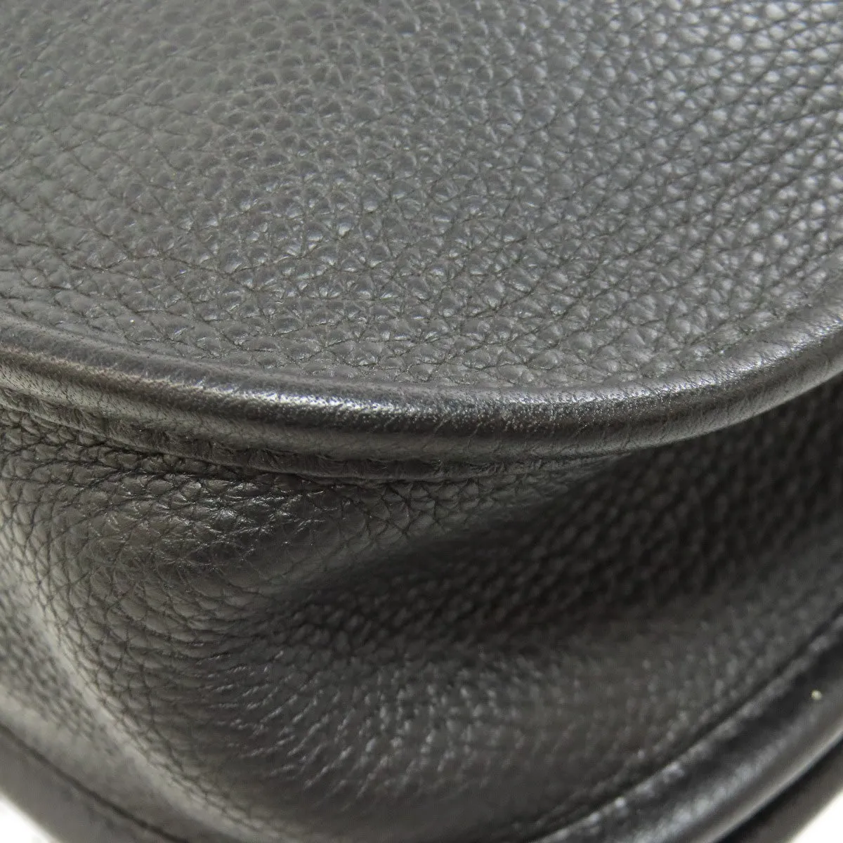 HERMES Shoulder Bag Taurillon Clemence black Evelyn 3 PM SilverMetal