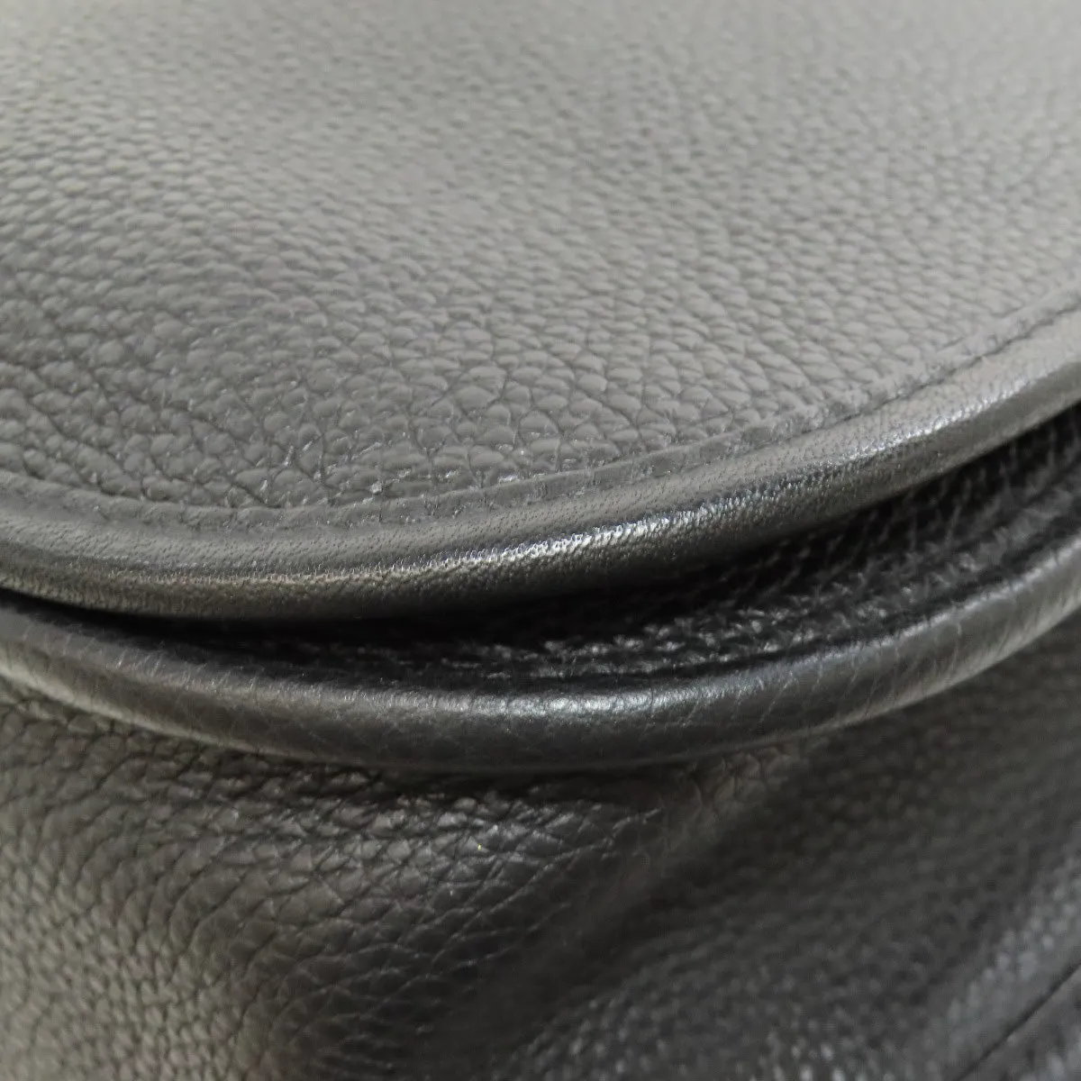 HERMES Shoulder Bag Taurillon Clemence black Evelyn 3 PM SilverMetal