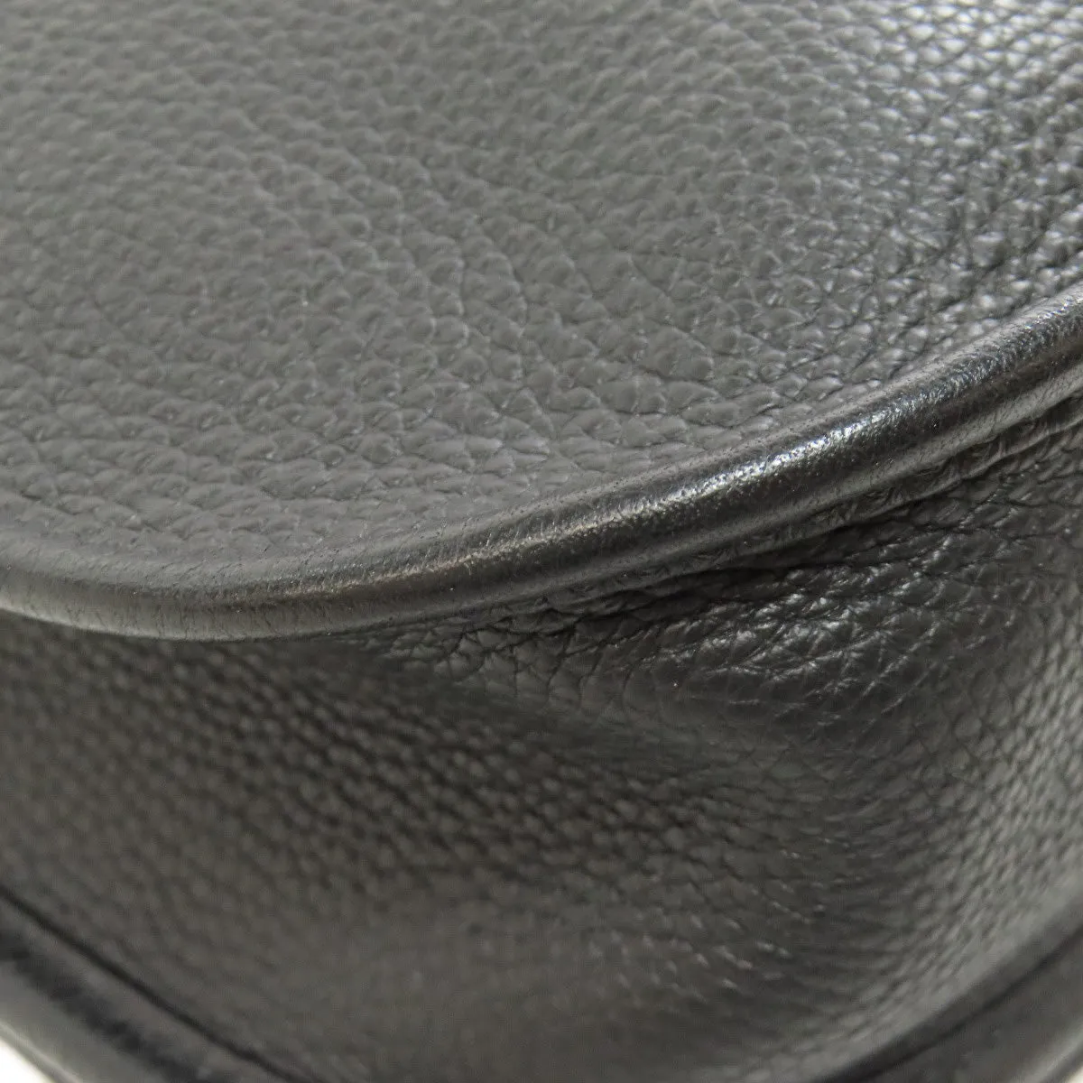 HERMES Shoulder Bag Taurillon Clemence black Evelyn 3 PM SilverMetal