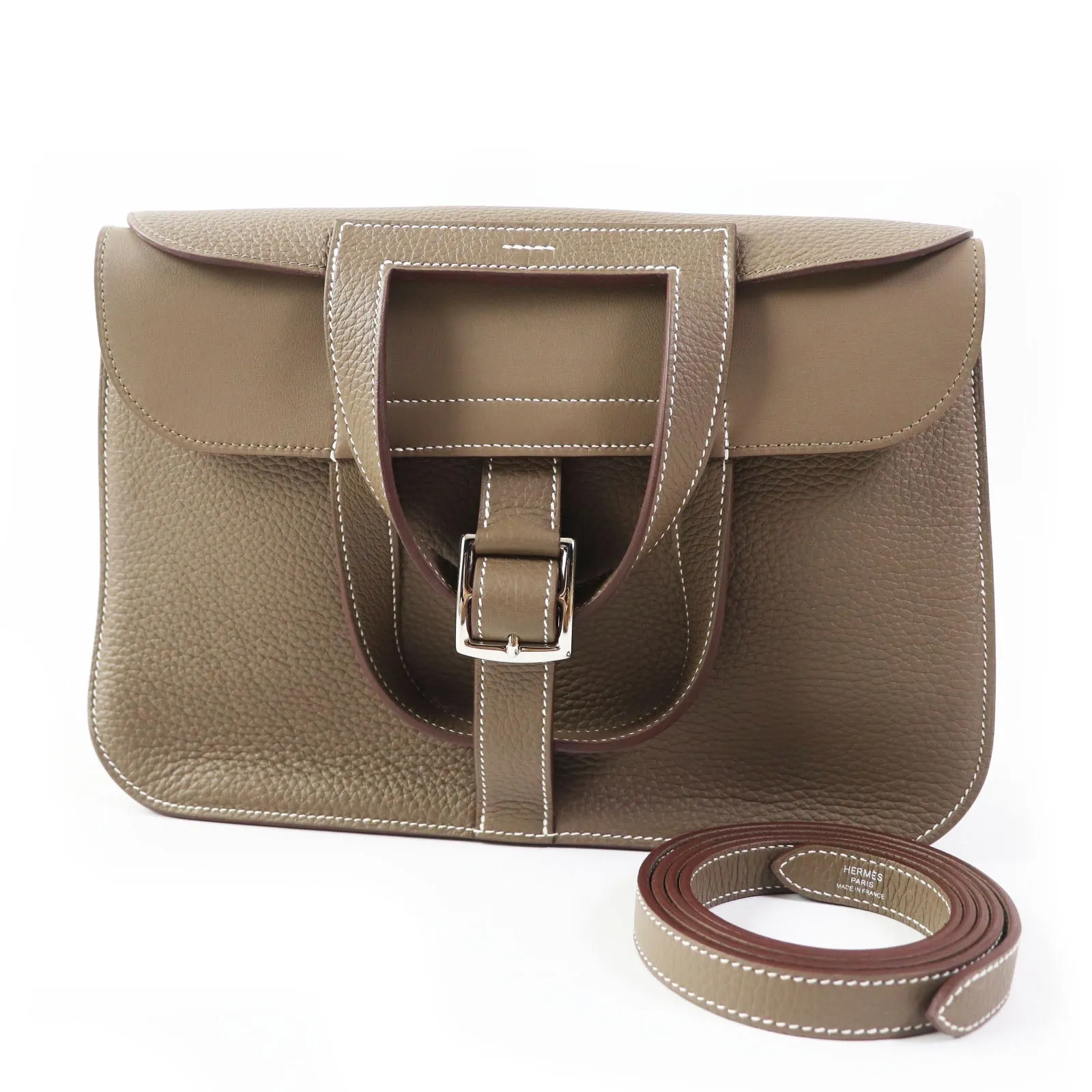 HERMES Shoulder Bag Taurillon Clemence Etope Arzan 31 Women Used