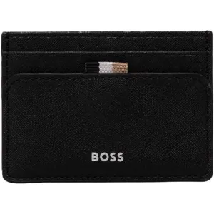 Hugo Boss Men's Zair Leather Card Case Wallet, Black