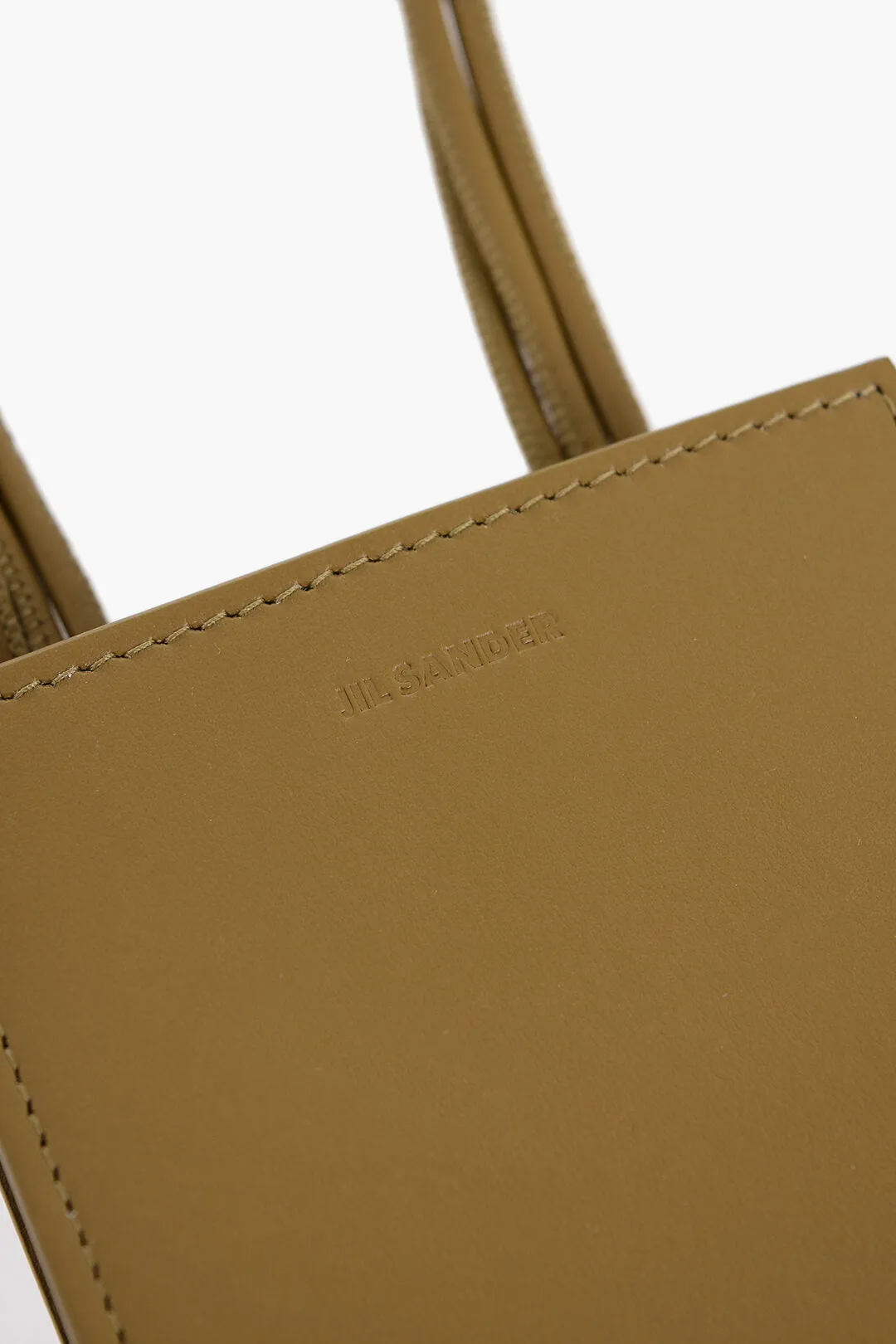 Jil Sander Leather Phone Case With Woven Shoulder Strap