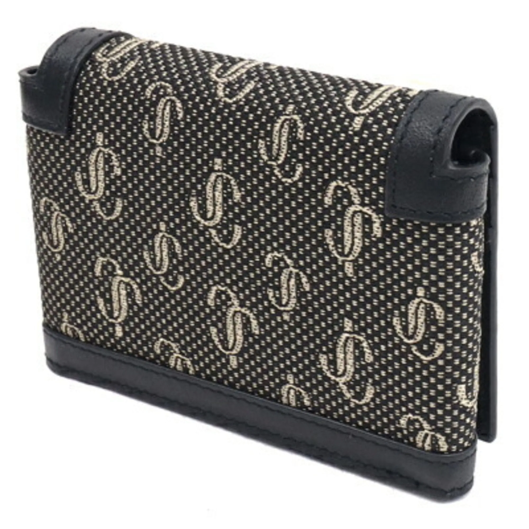 Jimmy Choo Leather Jacquard Card Case (Pre-Owned)
