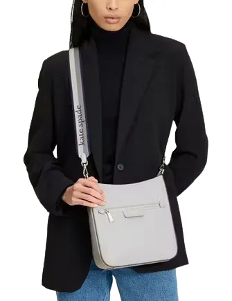 Kate Spade New York Hudson Colorblocked Pebbled Leather Large Messenger Crossbody