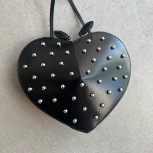 Le C?ur Studded Bag Lux Calfskin, Black