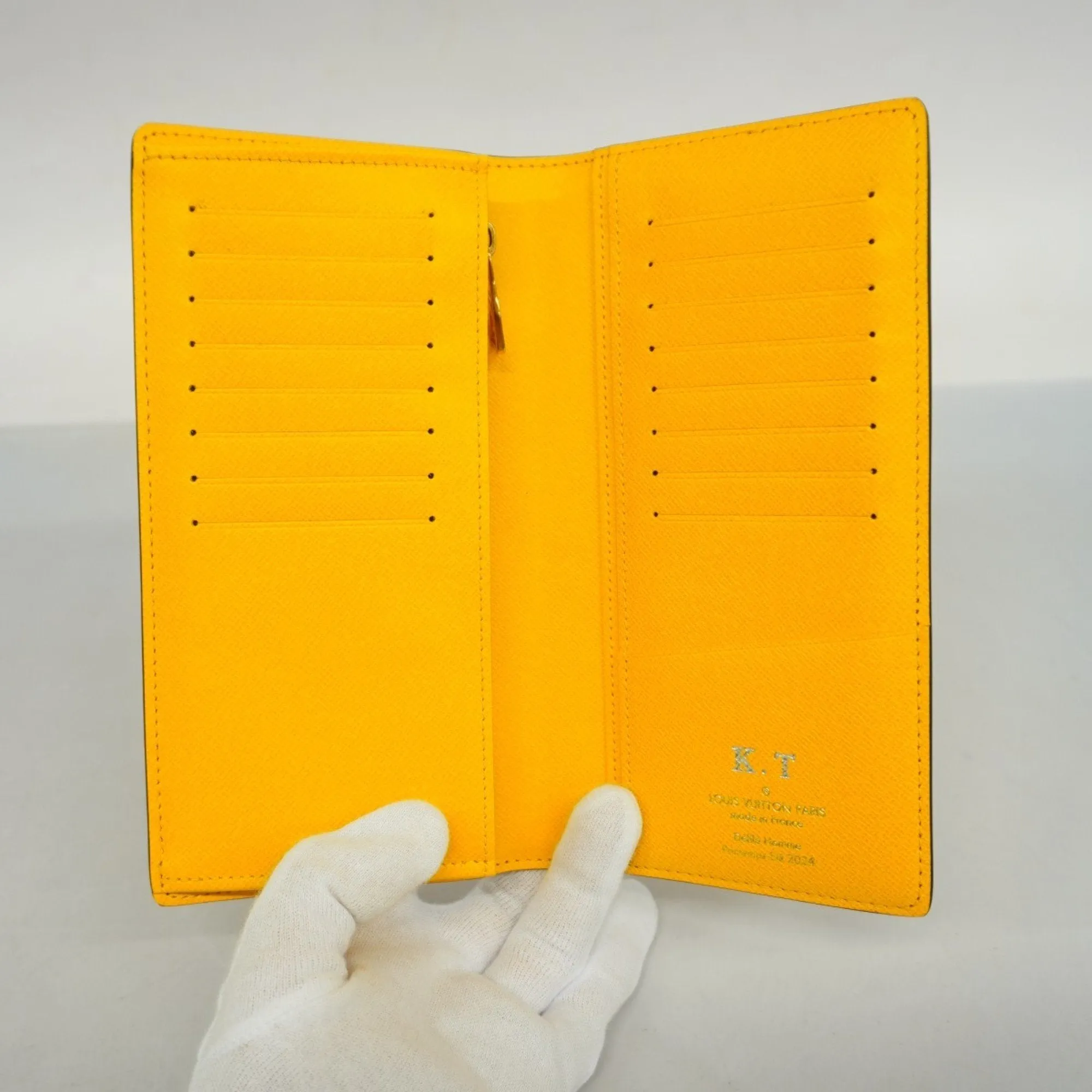 Louis Vuitton Ebene yellow Long Wallet (Bi-Fold) (Pre-Owned)