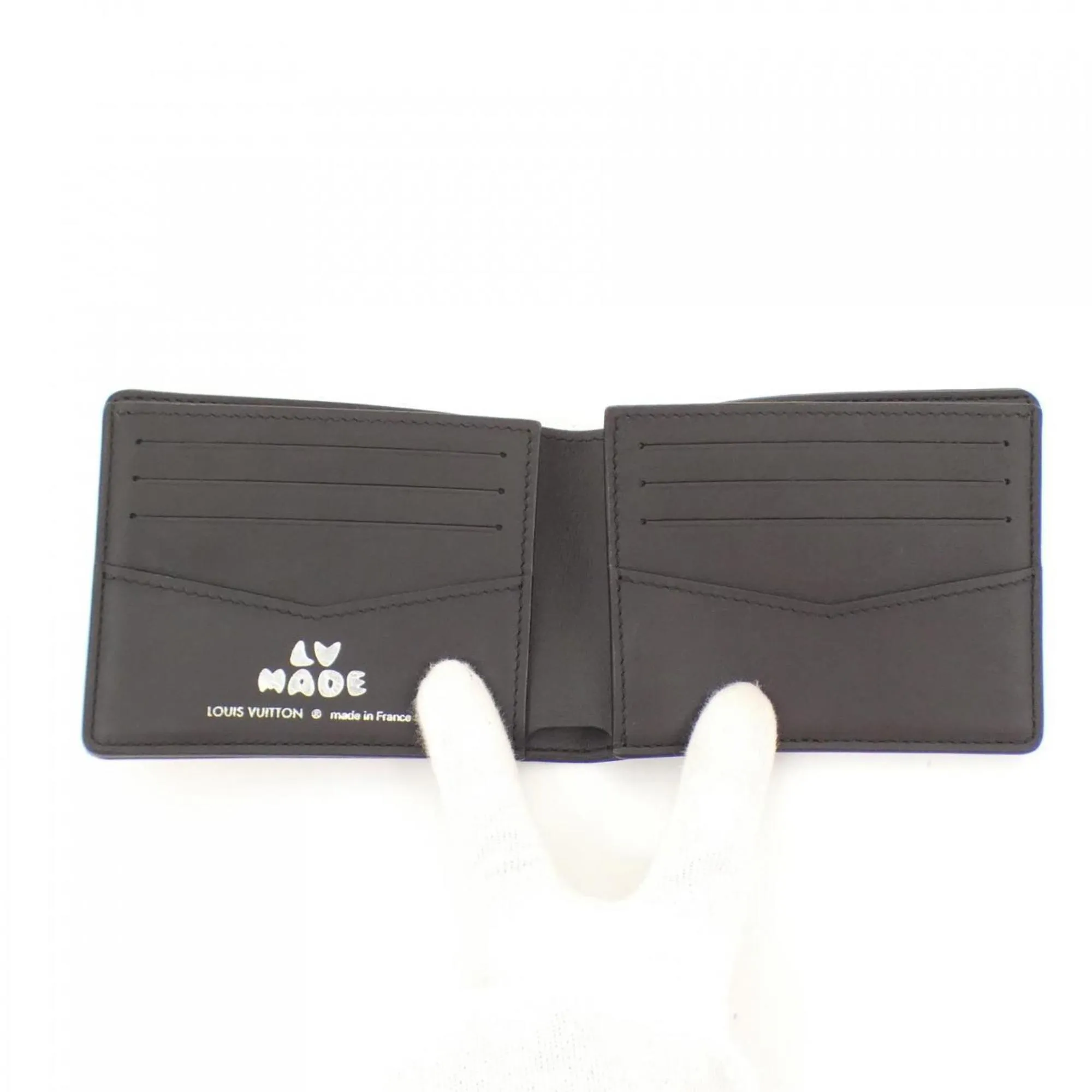 Louis Vuitton Monogram blue Leather Bill Wallet (Bi-Fold) (Pre-Owned)