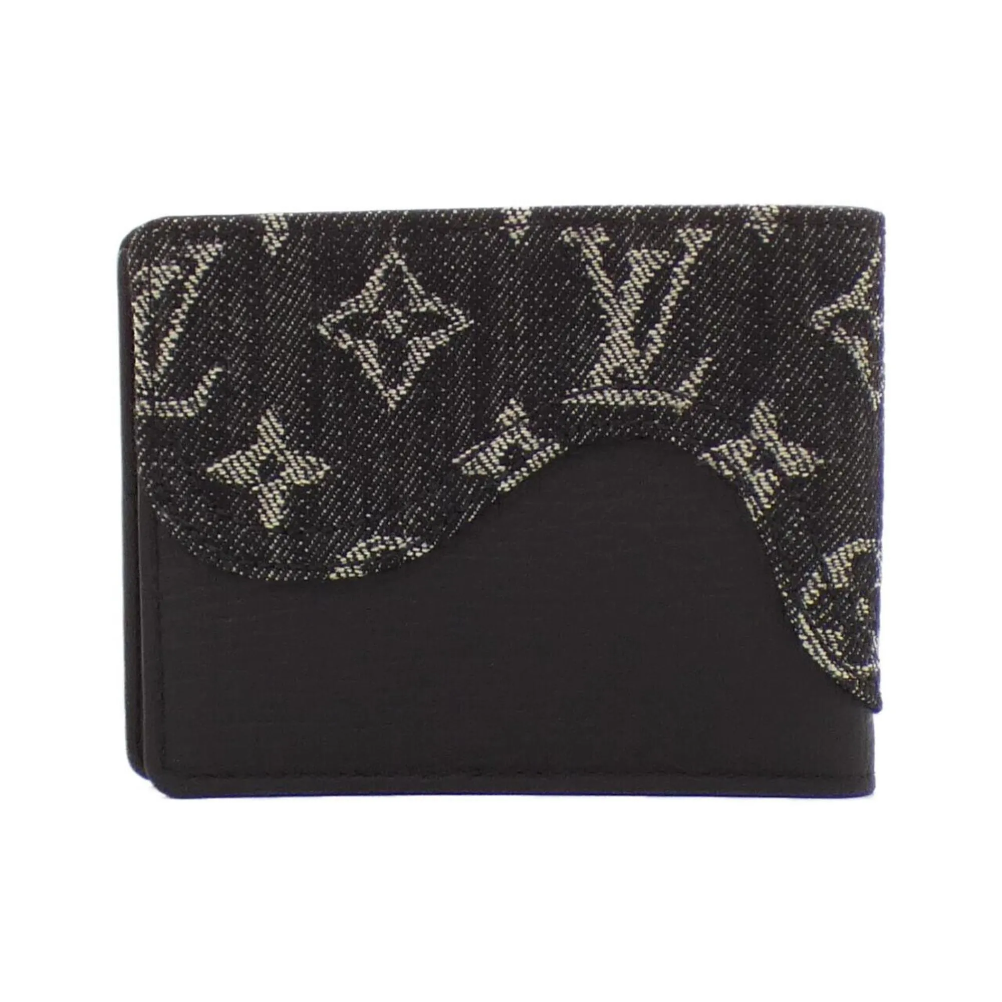 Louis Vuitton Monogram blue Leather Bill Wallet (Bi-Fold) (Pre-Owned)