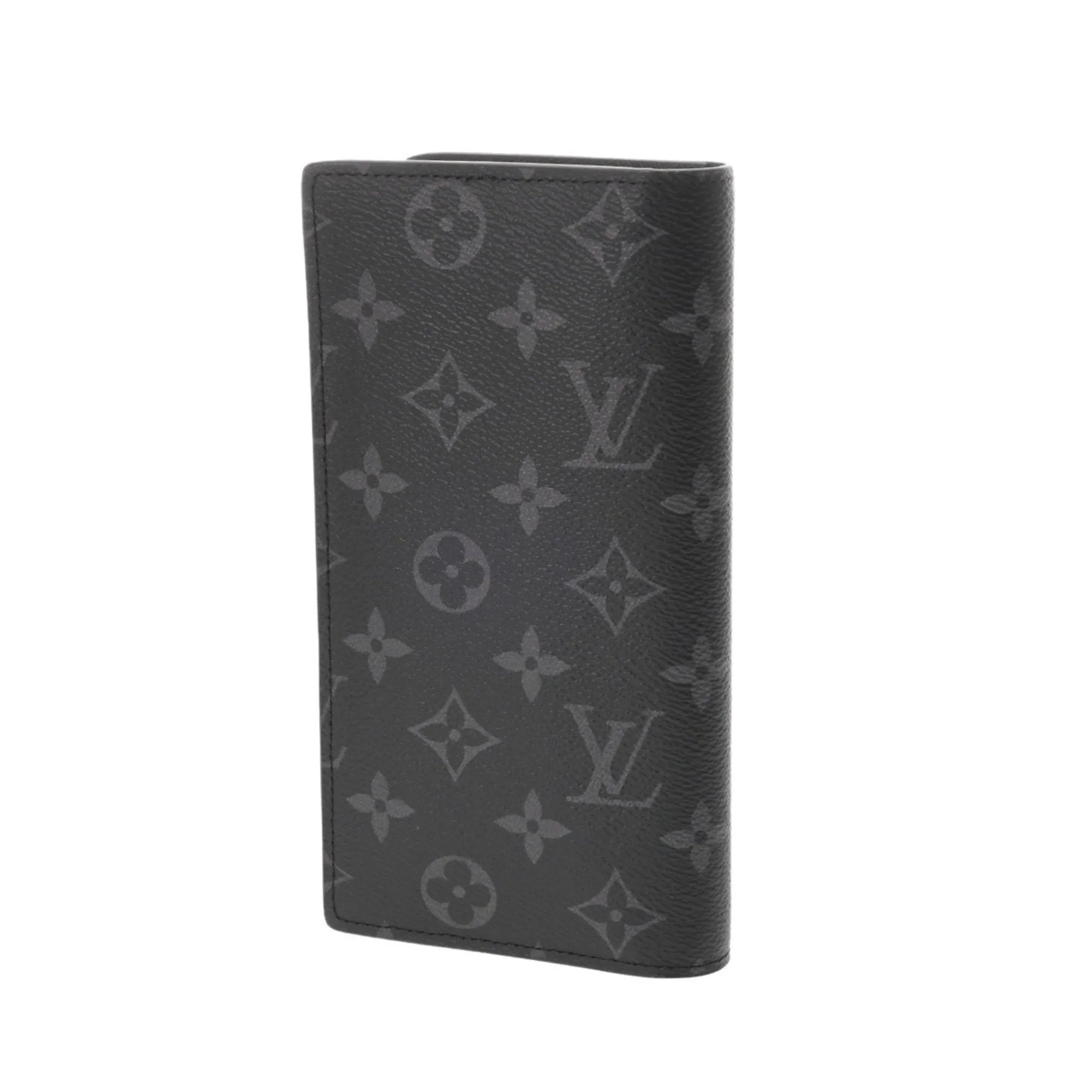 Louis Vuitton Monogram Eclipse  Leather Long Wallet (Bi-Fold) (Pre-Owned)