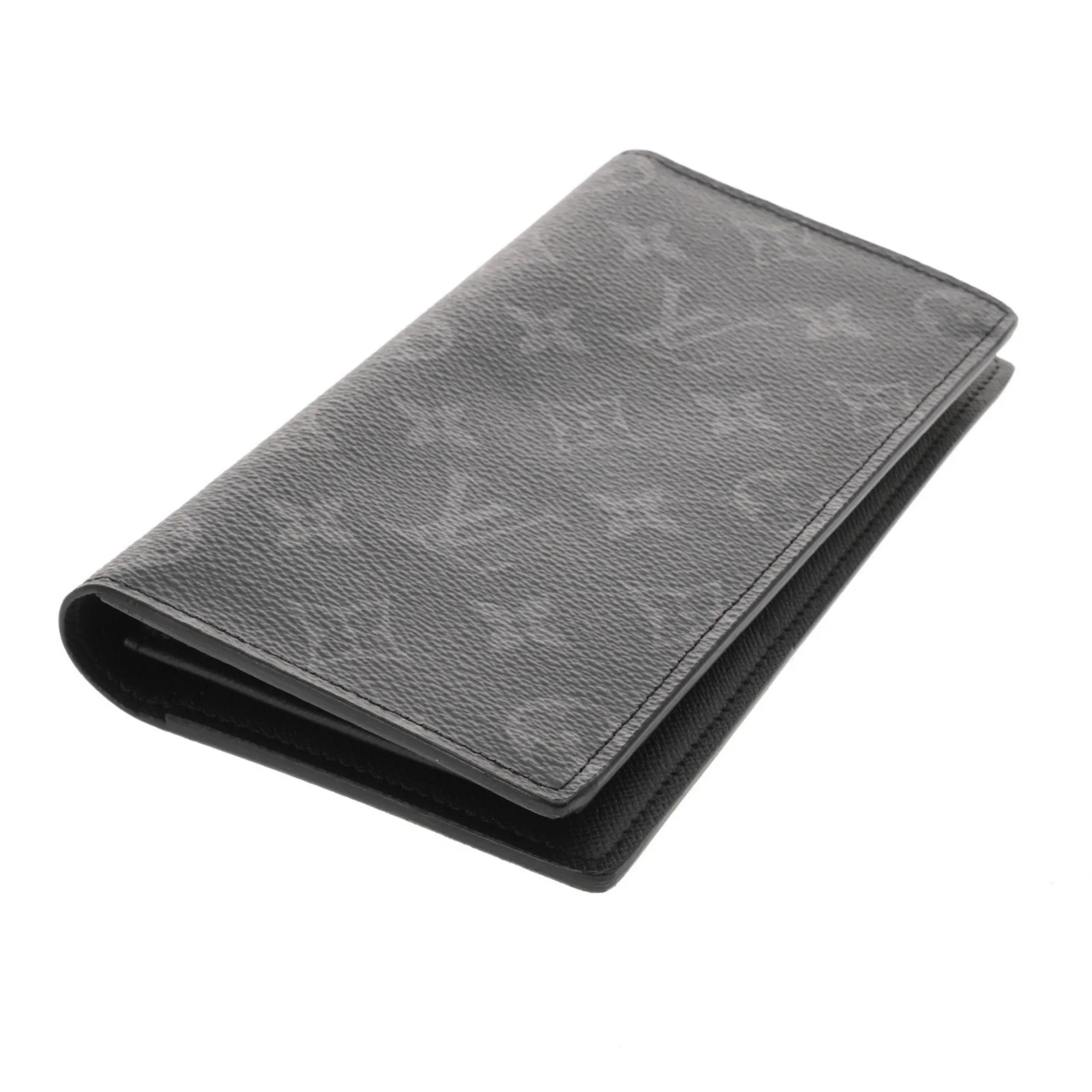 Louis Vuitton Monogram Eclipse  Leather Long Wallet (Bi-Fold) (Pre-Owned)