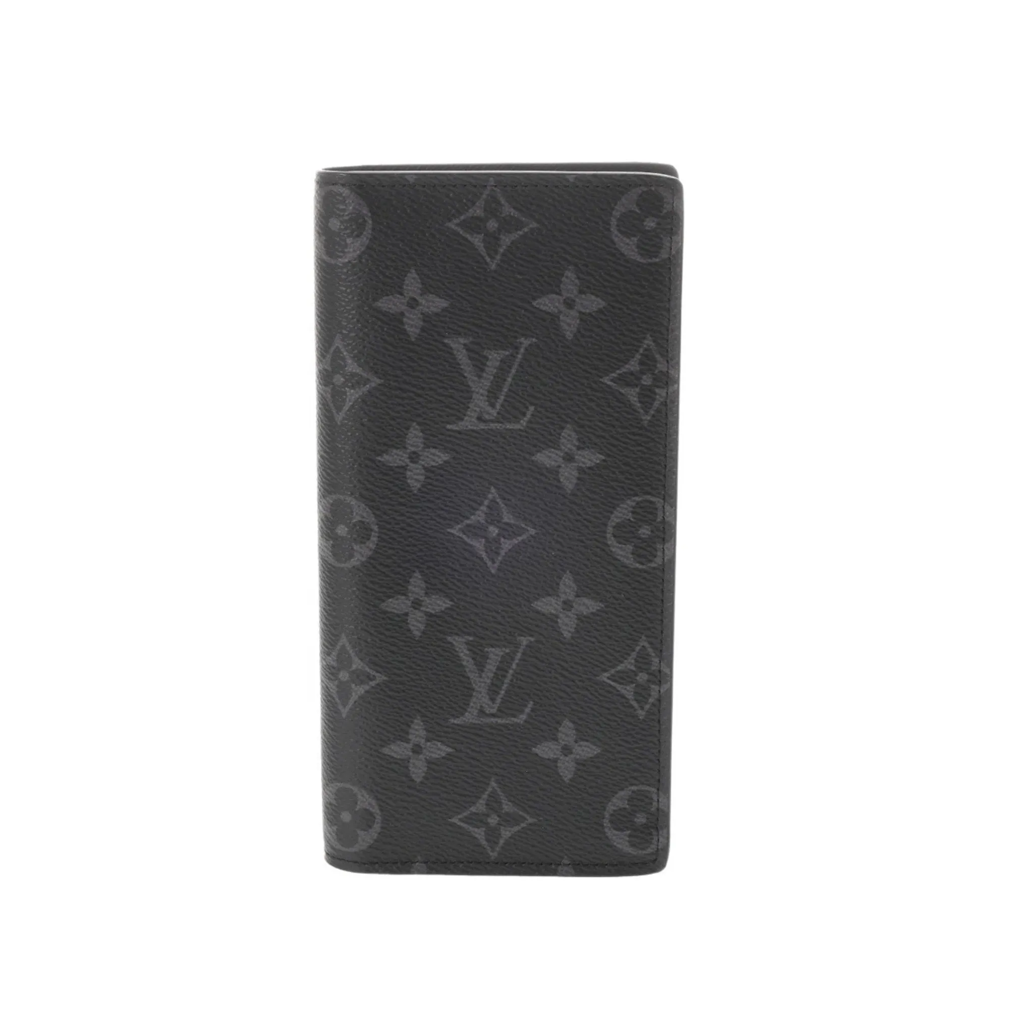 Louis Vuitton Monogram Eclipse  Leather Long Wallet (Bi-Fold) (Pre-Owned)