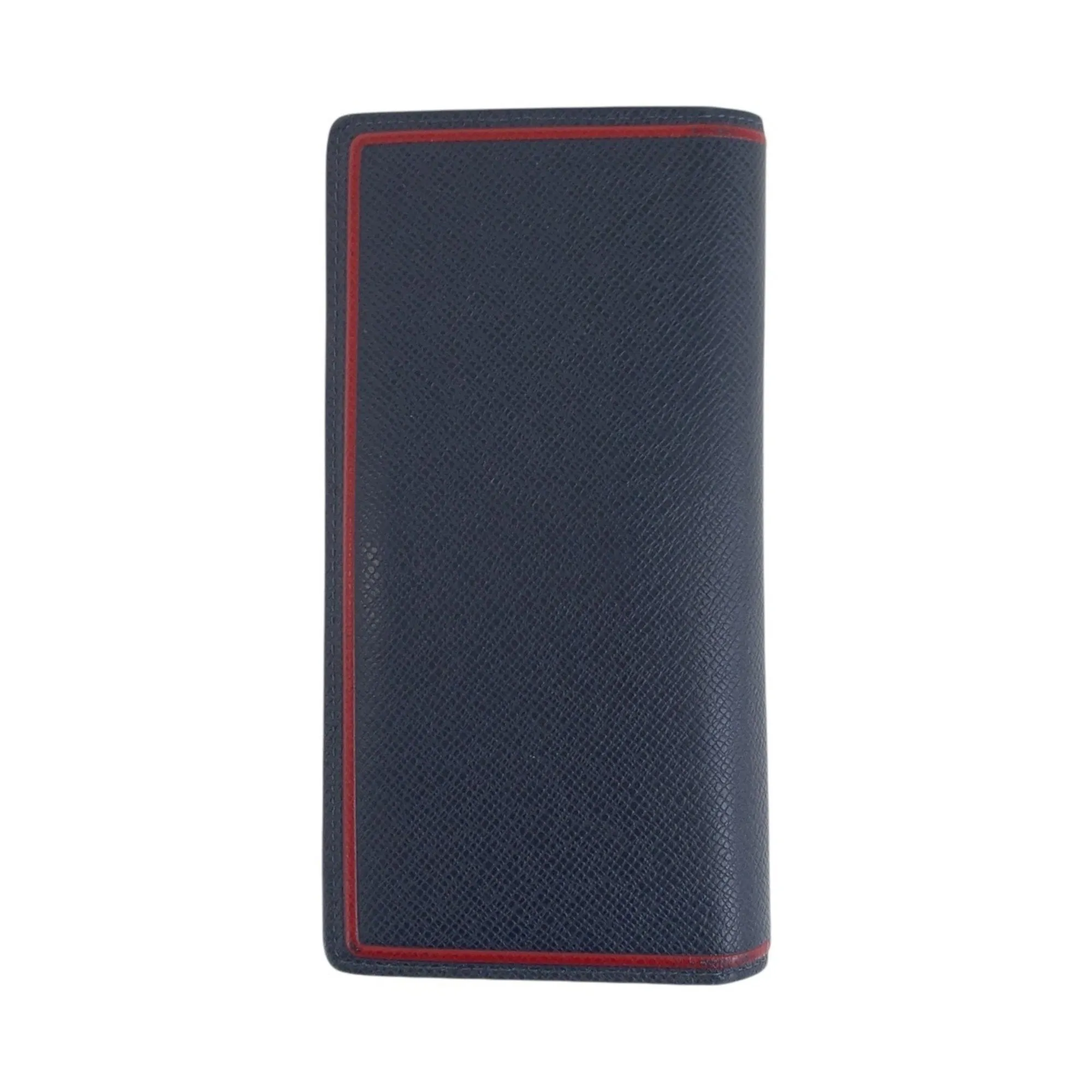 Louis Vuitton Navy blue Color Leather Long Wallet (Bi-Fold) (Pre-Owned)