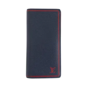 Louis Vuitton Navy blue Color Leather Long Wallet (Bi-Fold) (Pre-Owned)
