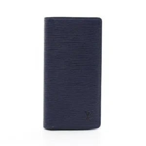 Louis Vuitton  Navy Epi Leather Pvc Coated Canvas Monogram Eclipse Long Wallet (Bi-Fold) (Pre-Owned)