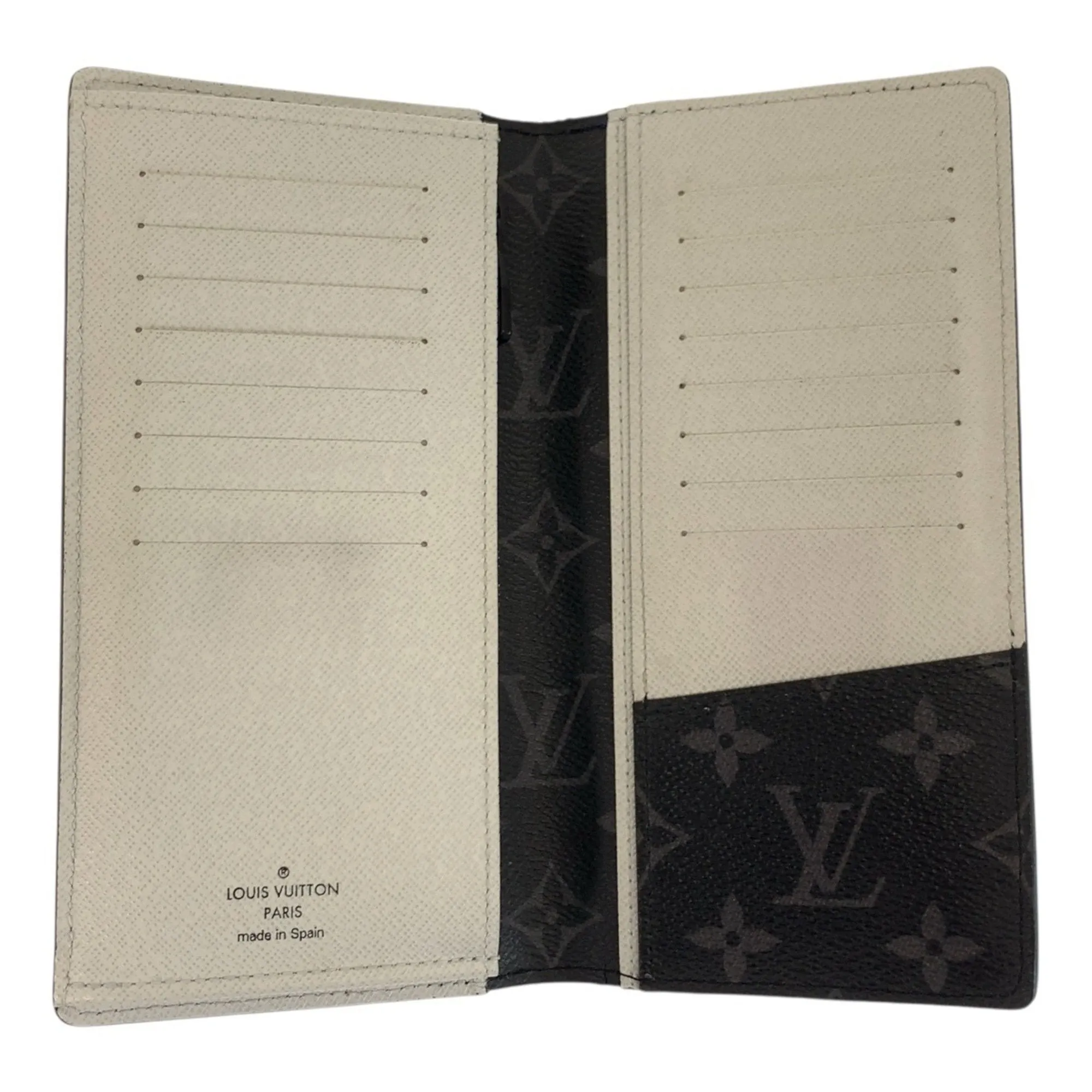 Louis Vuitton Navy Leather Long Wallet (Bi-Fold) (Pre-Owned)