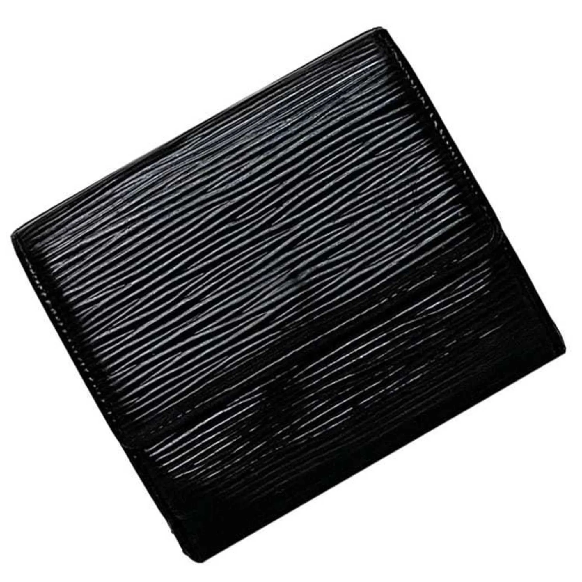 Louis Vuitton Noir Epi Leather Wallet (Tri-Fold) (Pre-Owned)
