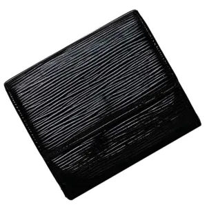 Louis Vuitton Noir Epi Leather Wallet (Tri-Fold) (Pre-Owned)