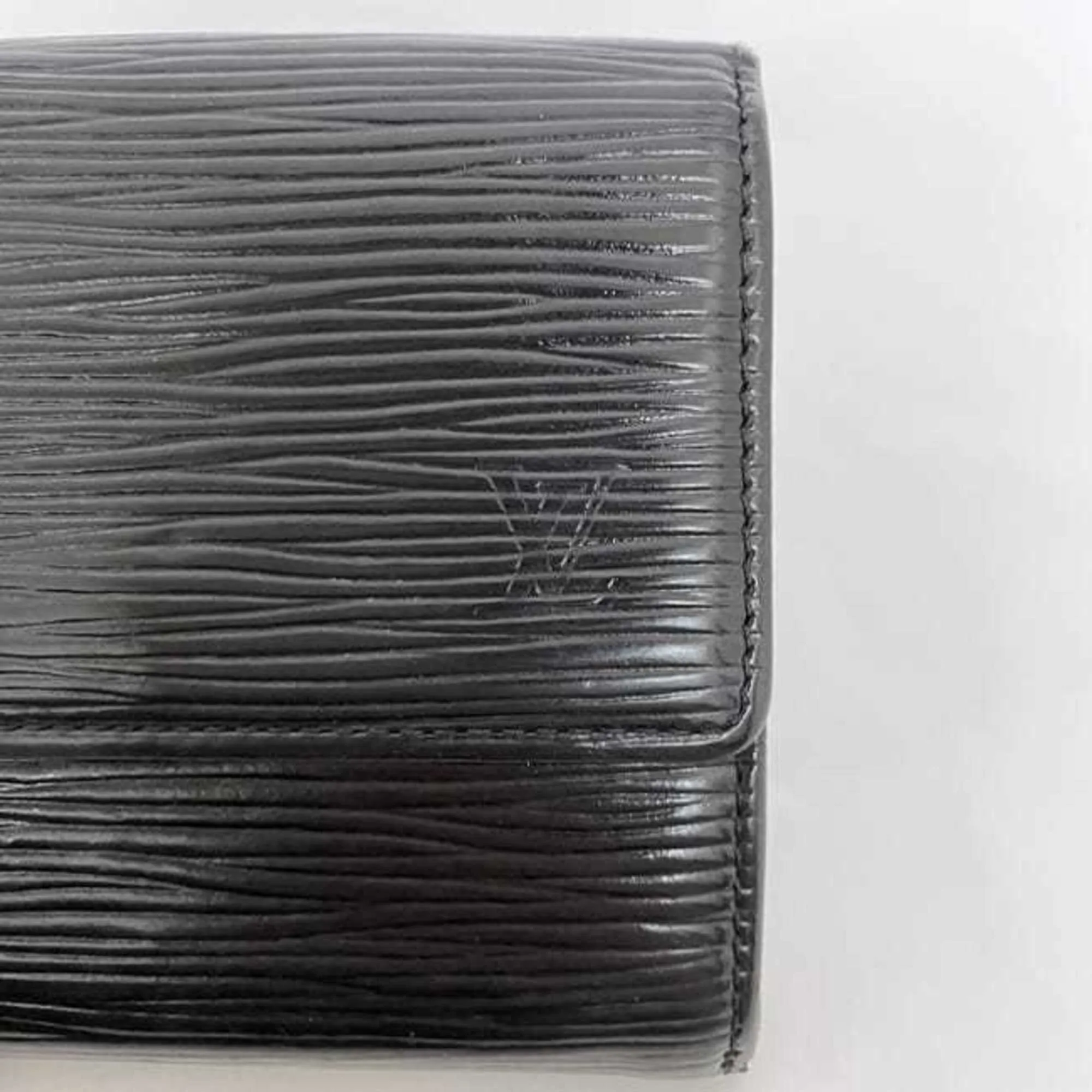 Louis Vuitton Noir Epi Leather Wallet (Tri-Fold) (Pre-Owned)