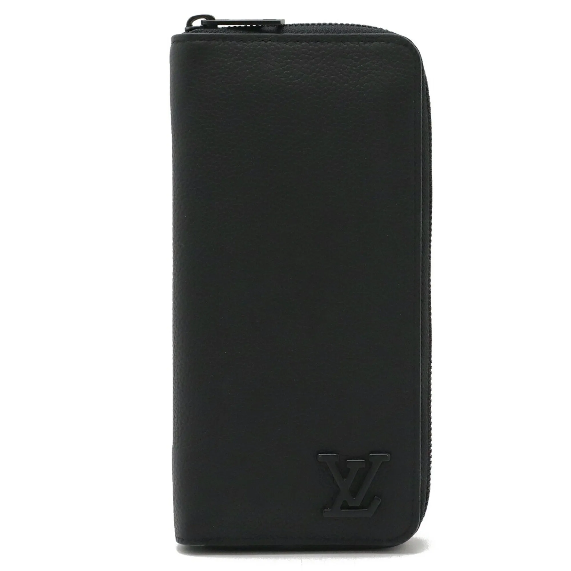 Louis Vuitton Noir Leather Long Wallet (Bi-Fold) (Pre-Owned)