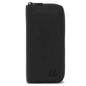 Louis Vuitton Noir Leather Long Wallet (Bi-Fold) (Pre-Owned)