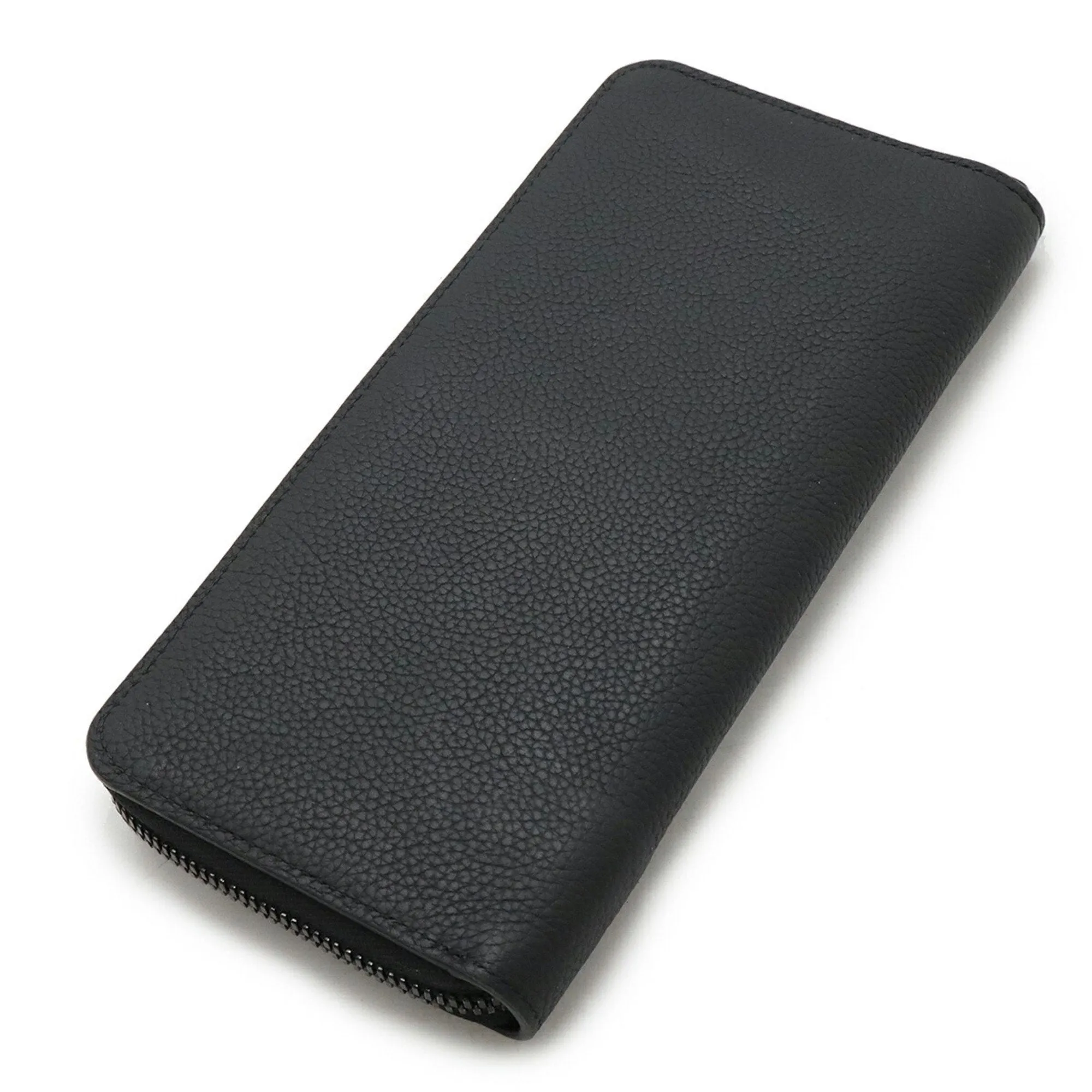 Louis Vuitton Noir Leather Long Wallet (Bi-Fold) (Pre-Owned)